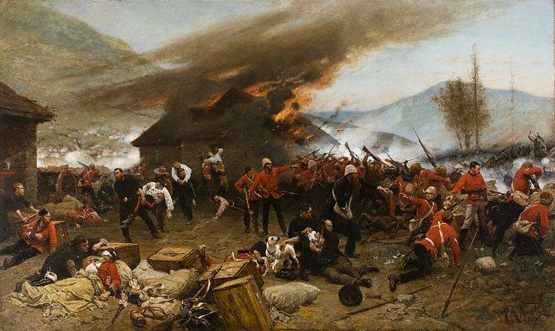 Alphonse-Marie-Adolphe de Neuville The defence of Rorke's Drift oil painting picture